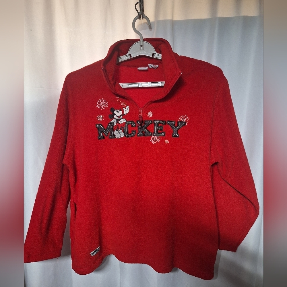 Disney Red Fleece Mickey Sweatshirt
